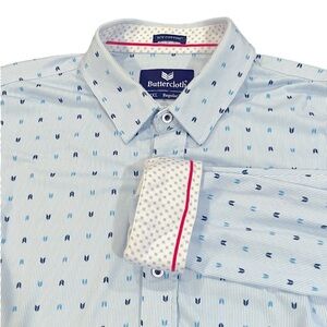 Buttercloth Men's Blue Dress Shirt